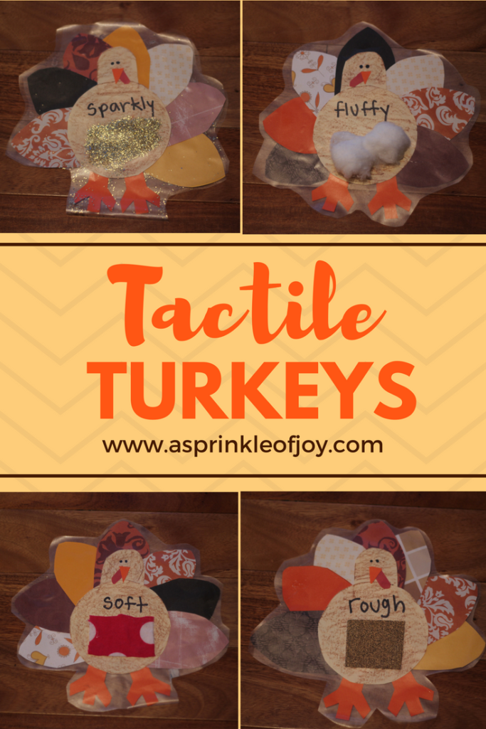 These tactile turkeys are an easy and fun way to help babies and toddlers explore textures.
