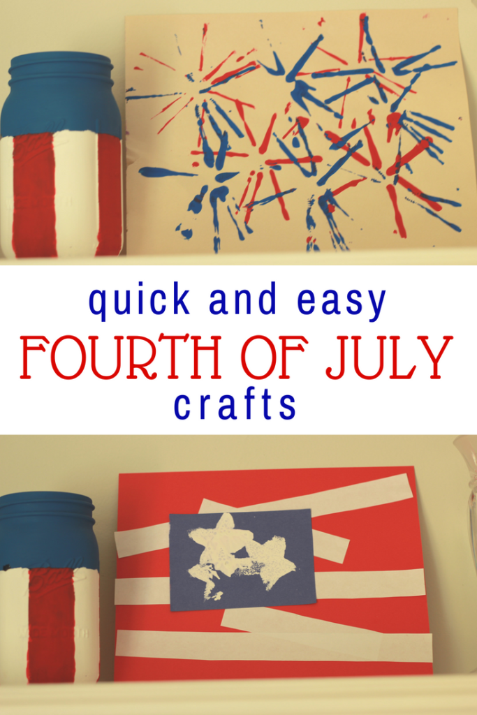 Quick and Easy Fourth of July crafts you can do with your kids.  Fourth of July crafts for kids. #fourthofjuly #kidcrafts