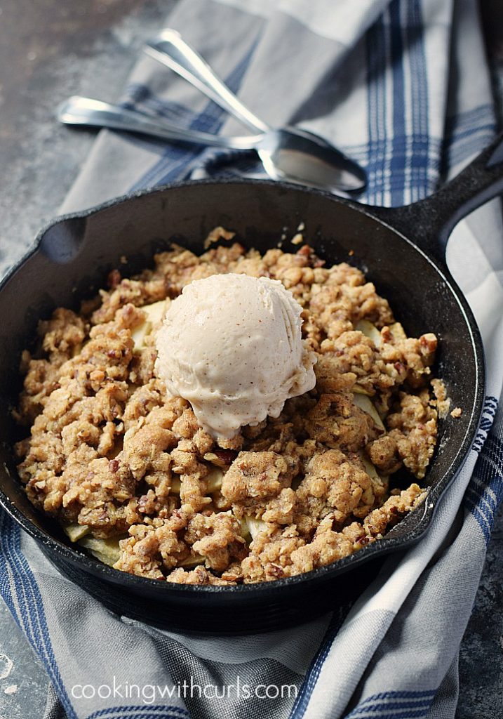 A-delicious-Apple-Crisp-for-Two-hot-out-of-the-oven-topped-with-ice-cream-cookingwithcurls.com_