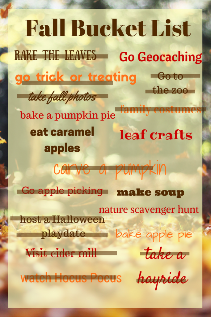 Fall Check in and Christmas Bucket List - A Sprinkle of Joy