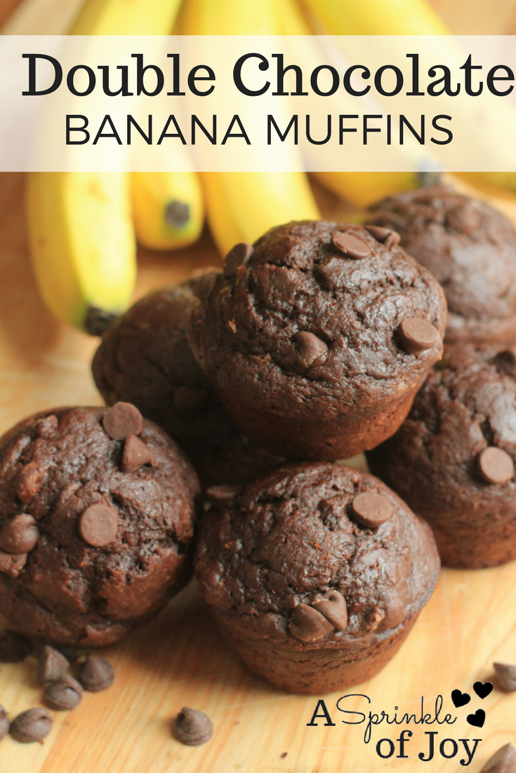 Double Chocolate Banana Muffins