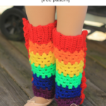 Crochet Rainbow Legwarmers {Free Pattern}