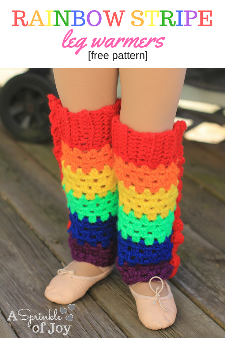 Crochet Rainbow Legwarmers {Free Pattern}