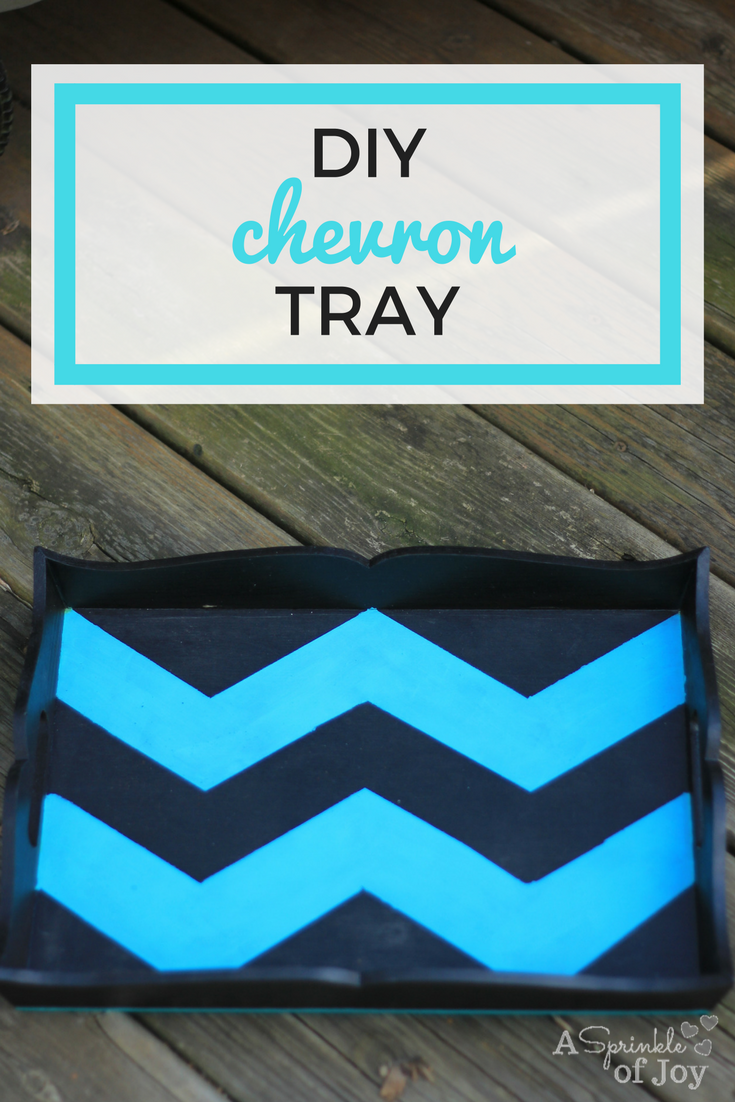 DIY Chevron Tray