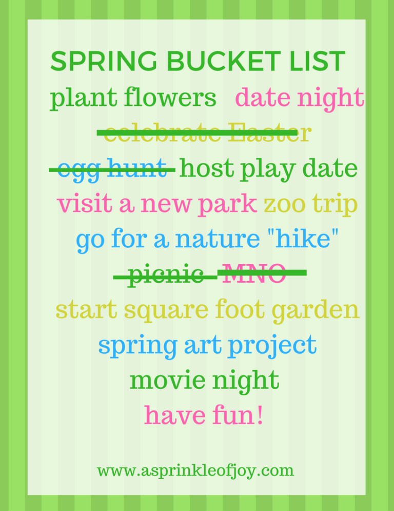 Spring Bucket List 2017 {check in #1}