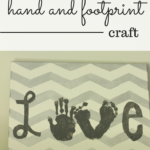 Love canvas {chevron hand and foot print craft}