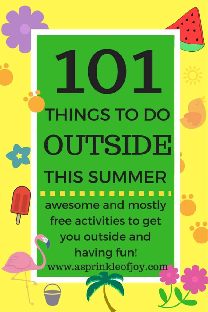 101 things to do outside this summer with your kids to beat boredom, get moving, and have fun. Plus a free printable list!