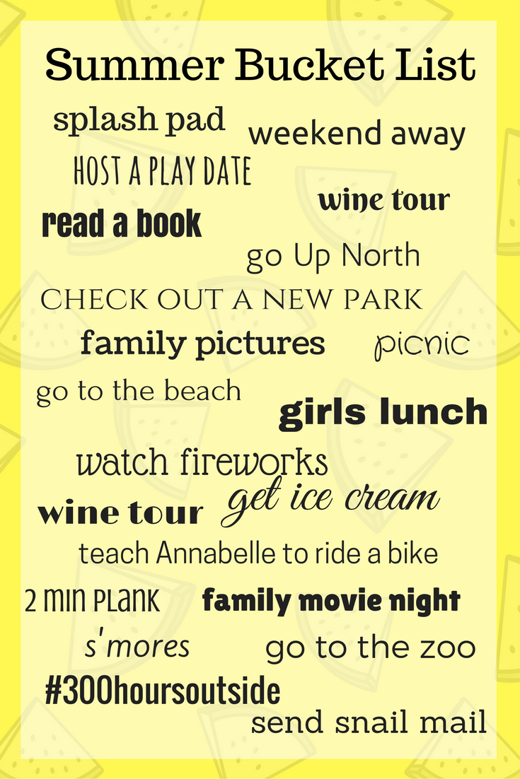 Summer Bucket List {2017}