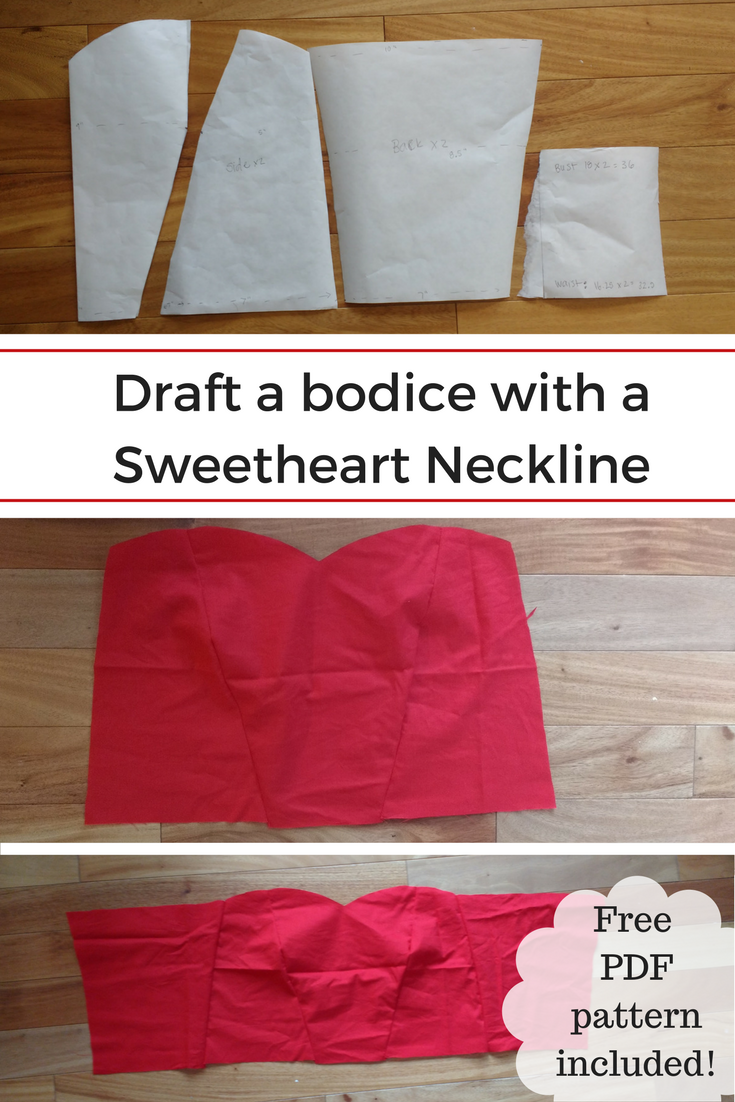 DIY Sweetheart Neckline Dress