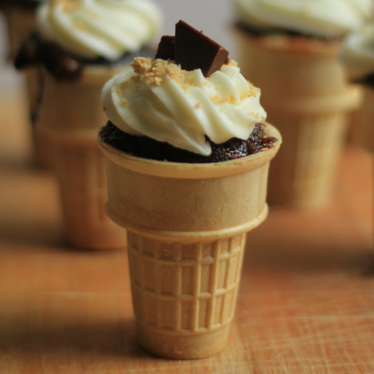S’mores Ice Cream Cone Cupcake