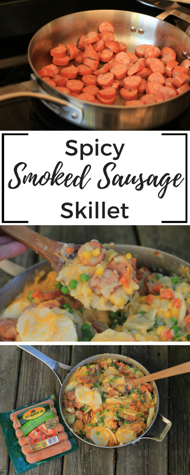 Smoked Sausage Au Gratin Skillet with Eckrich