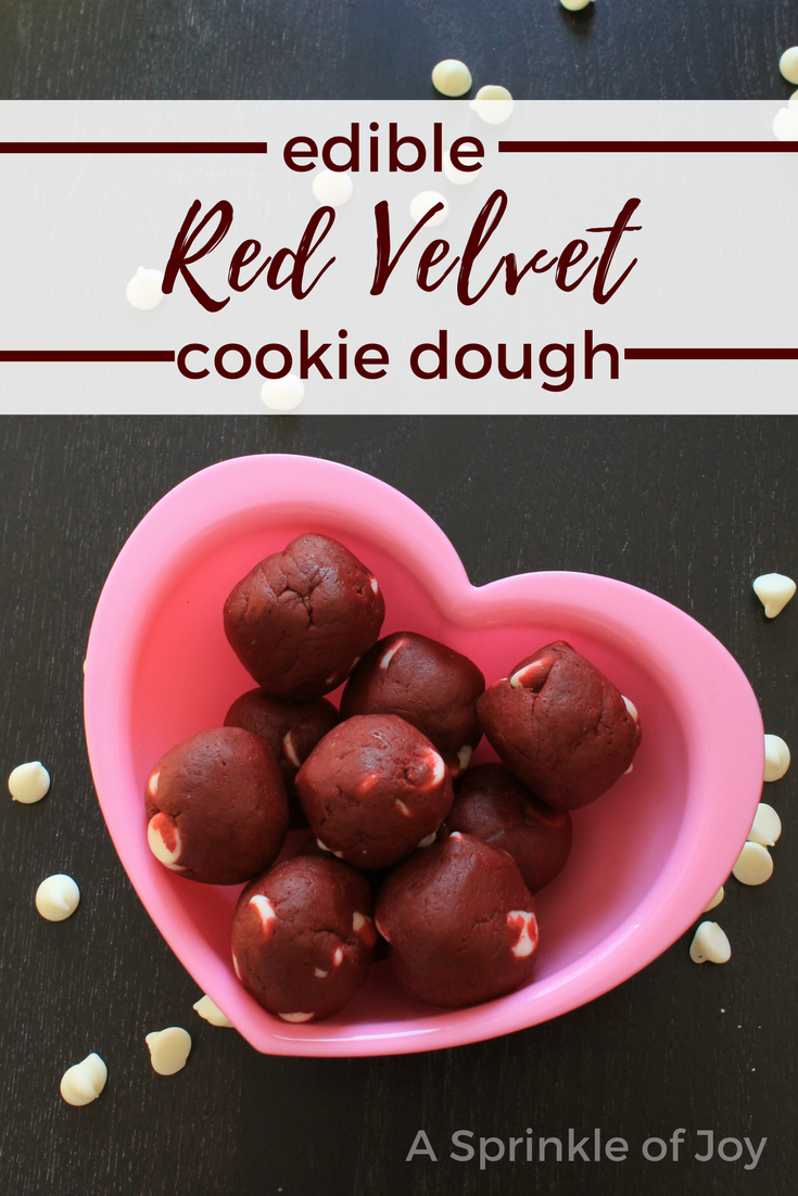 Edible Red Velvet Cookie Dough
