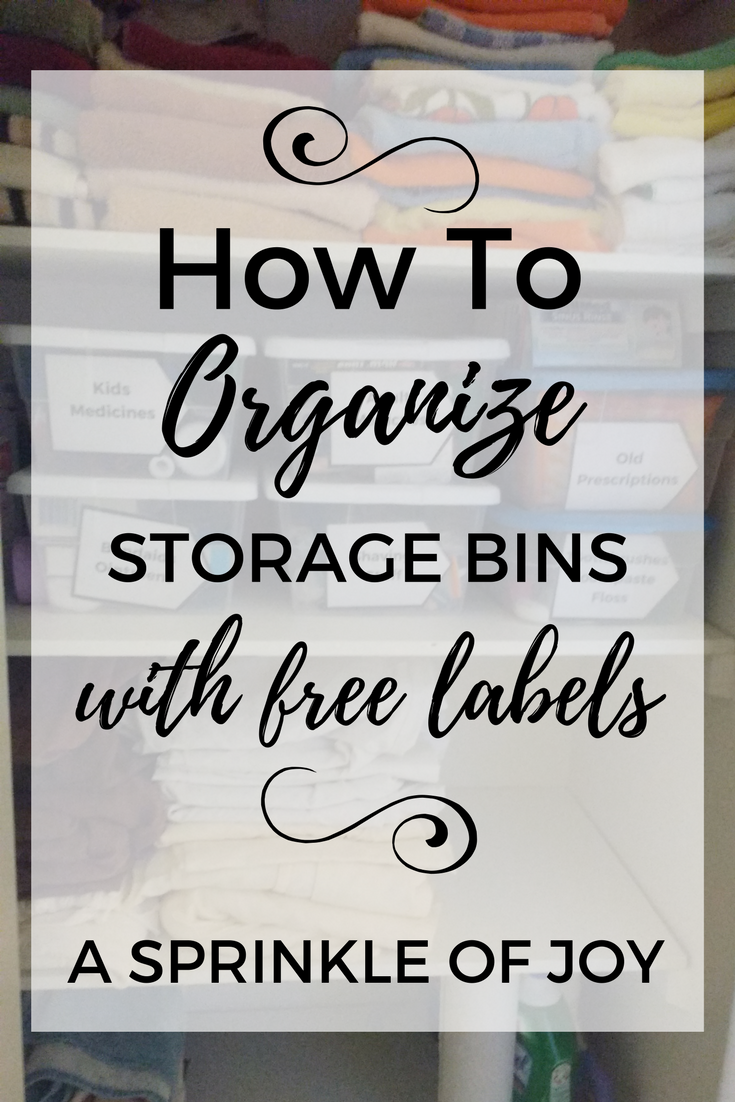How to Organize the Closet {Plus Free Storage Bin Labels}