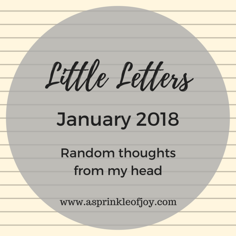 Little Letters {January 2018}