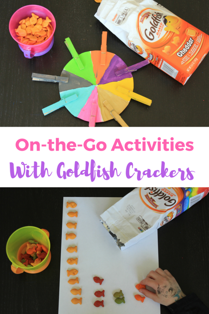 Check out these easy screen free activities for families on the go. #ad #GoldfishMoments