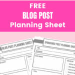 Blog Post Planning Sheet