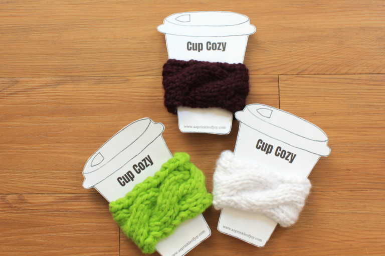 Easy Cable Knit Mug Cozy