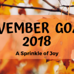 October Recap and November Goals {2018}