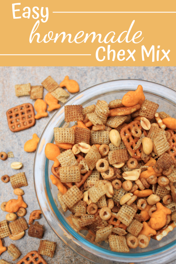 Easy homemade chex mix, cooked in the oven. #snacks #recipe
