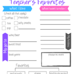 Getting to Know Your Teacher Printable