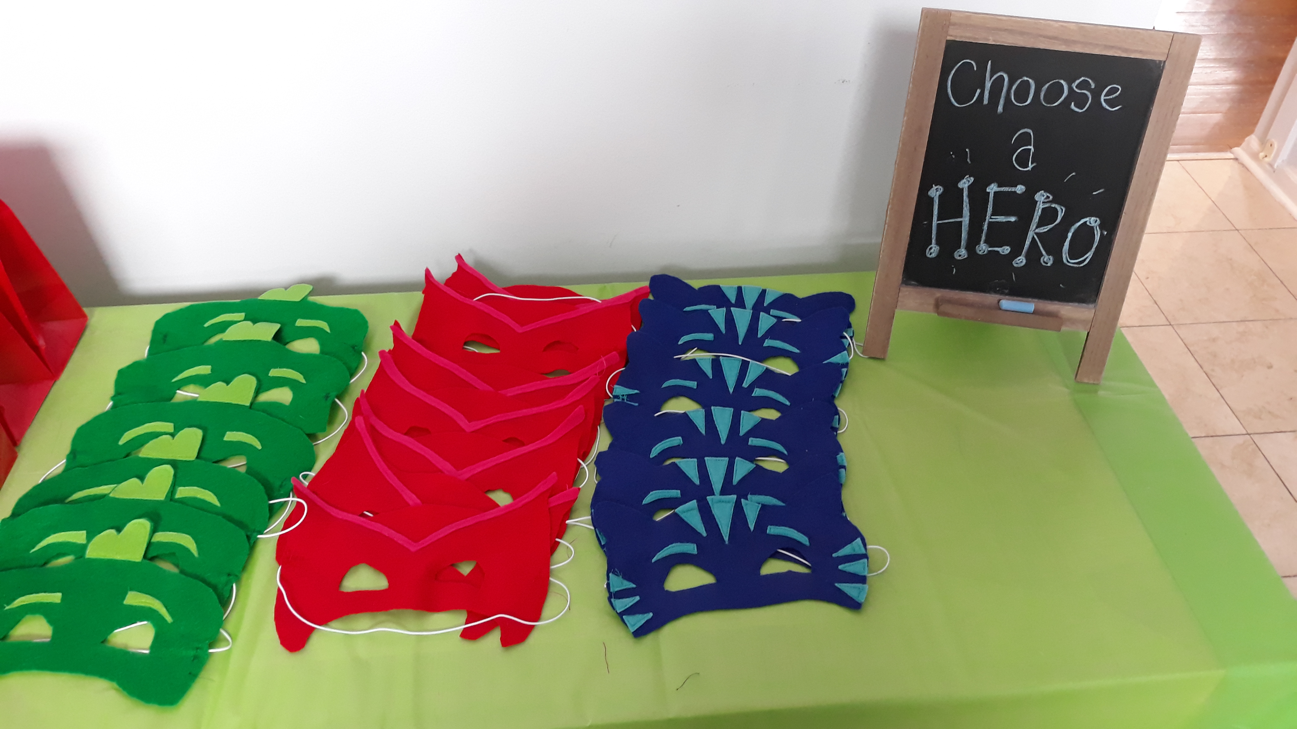 It's time to be a hero!  PJ Masks inspired birthday party.  Ideas for games, favors, treats and more. #PJMasks #birthdayparty