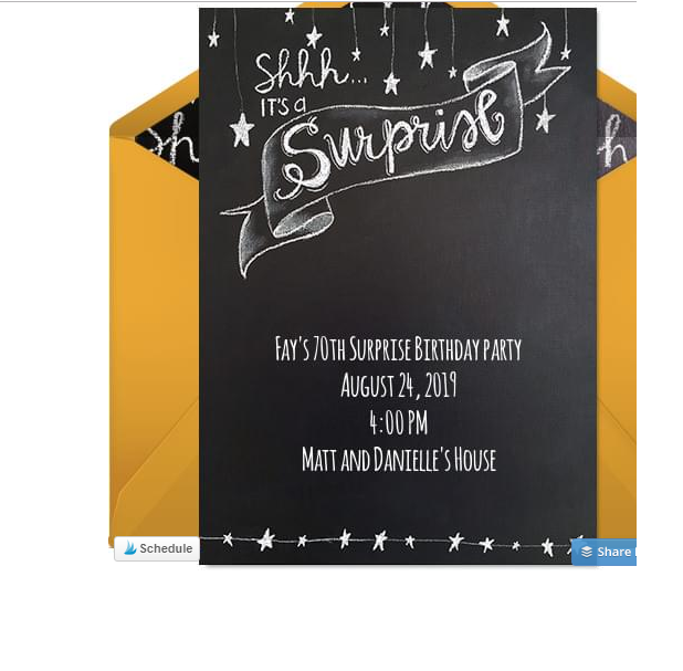 Tips on how to throw an epic surprise party.  Ideas for center pieces, food, and much more. #surpriseparty #birthday #70thbirthday