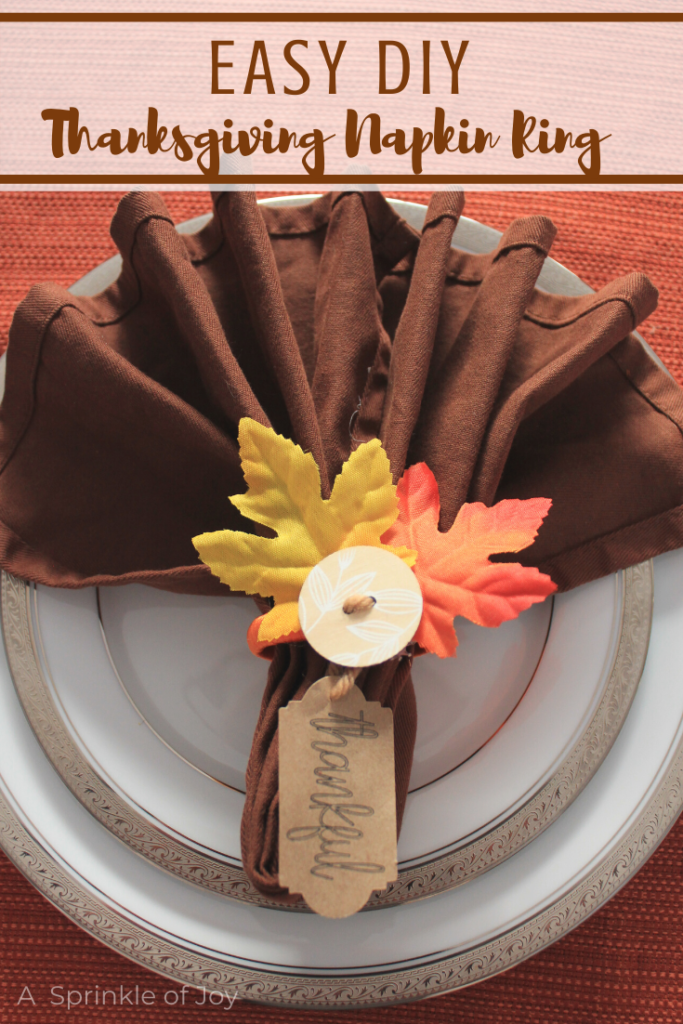 Looking for a way to spruce up your Thanksgiving table?  These easy diy Thanksgiving napkin rings will add a little something extra to your tablescape.  #diy #Thanksgiving 