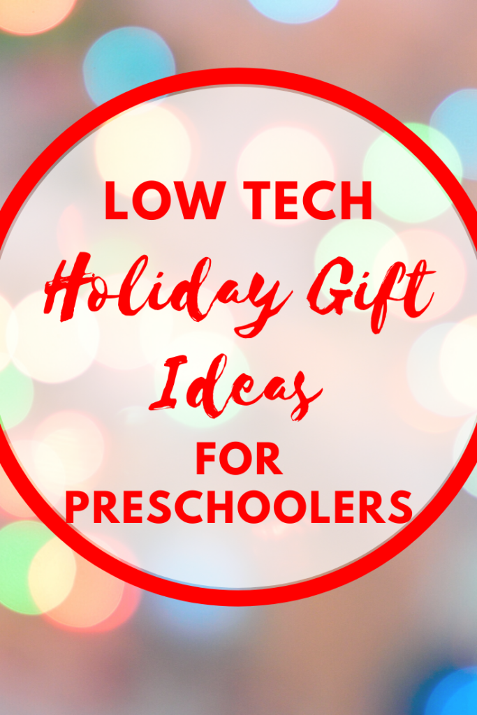 30 plus non electronic gift ideas for kids this holiday season. Electronic free gift ideas for children.  #Christmas #giftguide 