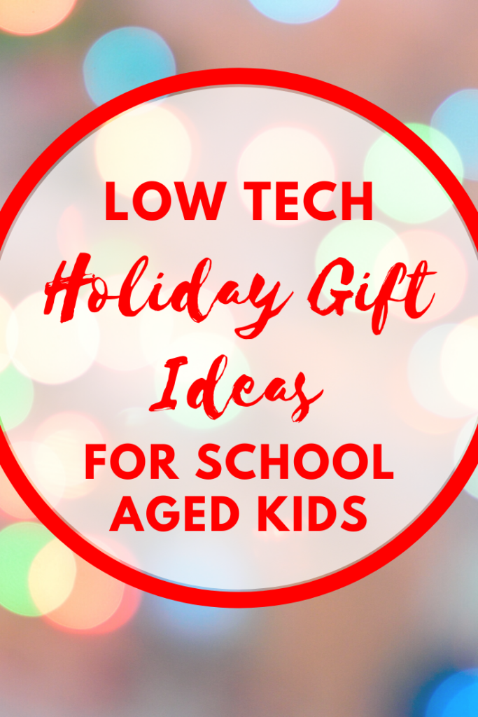 30 plus non electronic gift ideas for kids this holiday season. Electronic free gift ideas for children.  #Christmas #giftguide 