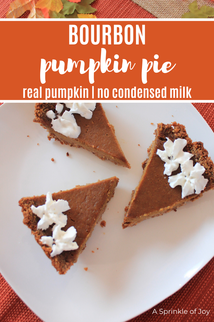 Bourbon Pumpkin Pie From Scratch