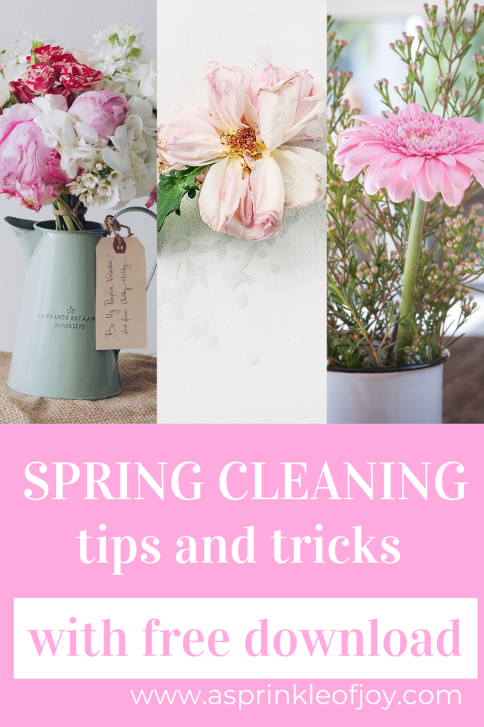 Spring cleaning tips and tricks with free instant download printable checklist. #springcleaning 