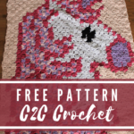 Free Corner to Corner Crochet Unicorn Blanket Pattern