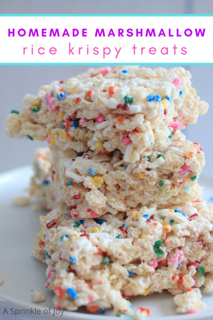 The Best Homemade Marshmallow Rice Krispy Treats A Sprinkle of Joy