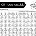 100 Hours Outside Tracker {Free Printable}