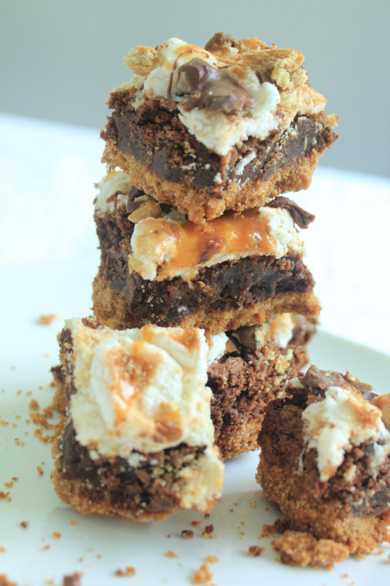 Simple Salted Caramel S’more Brownie
