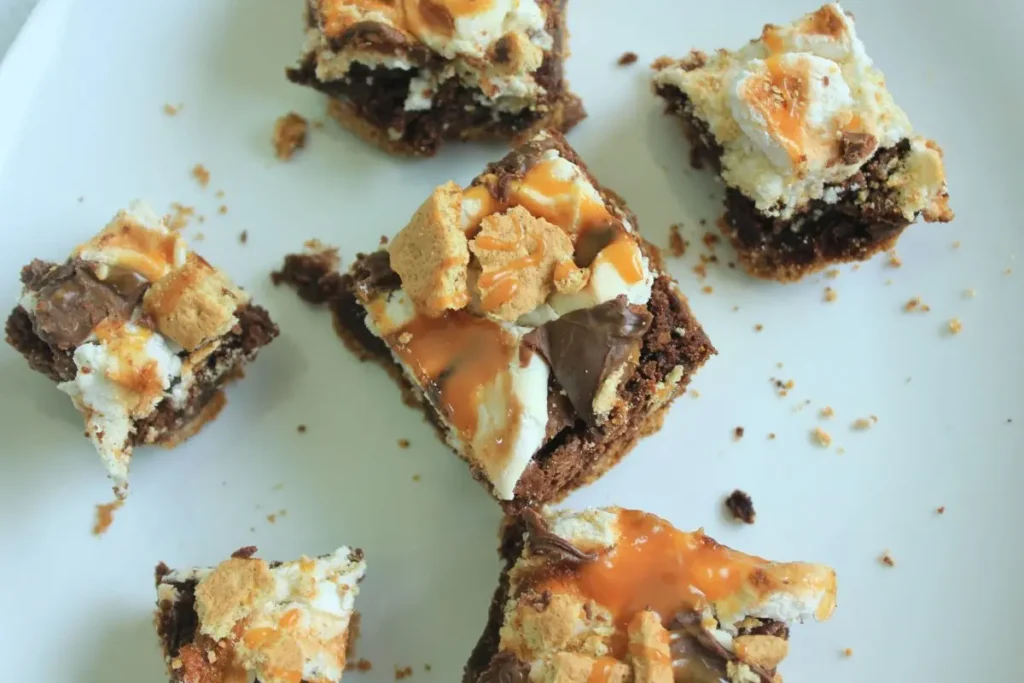 salted caramel smore brownie