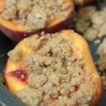 Baked Peaches with Streusel Topping