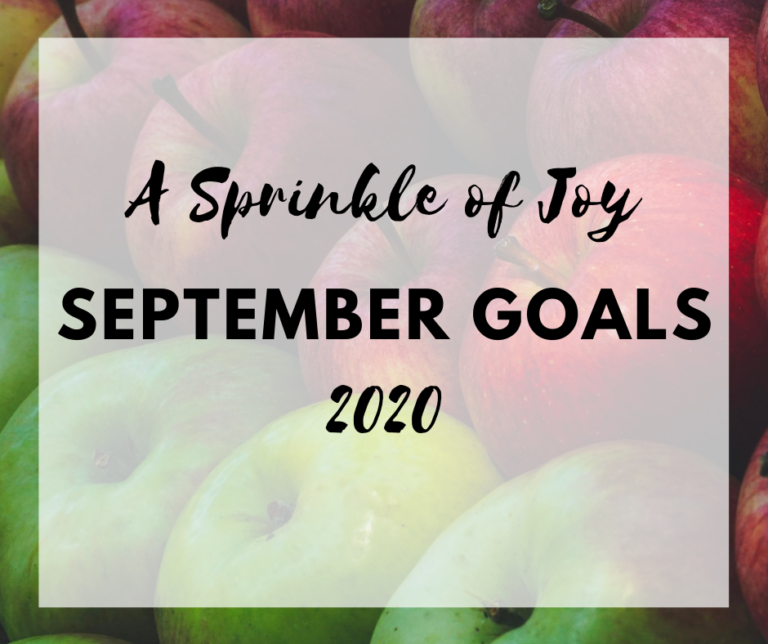 September Goals and August Recap {2020}