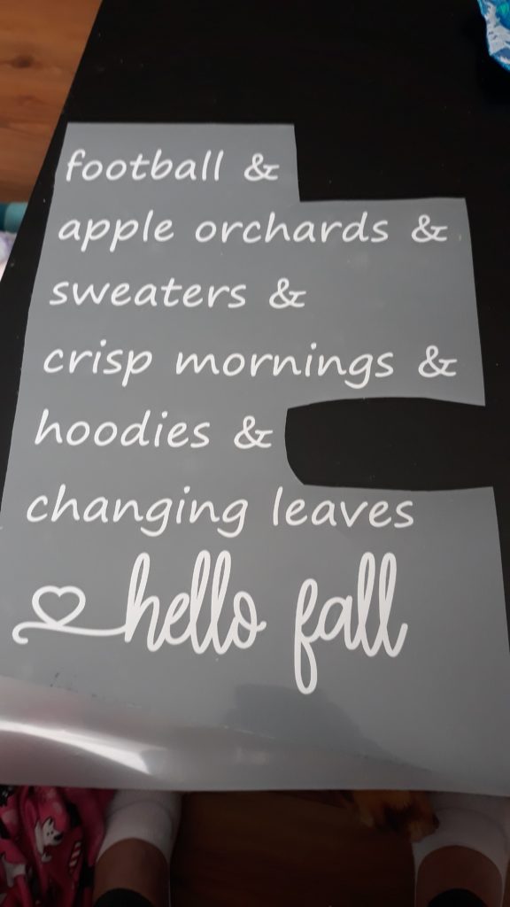 Free Fall Graphic Tee Cut File