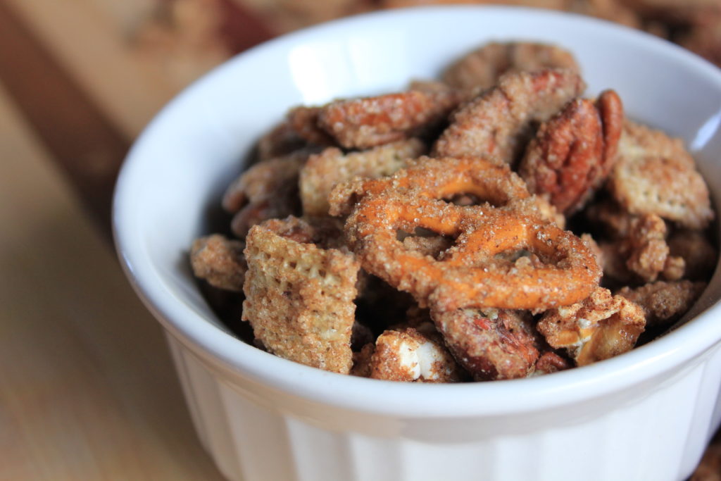 candied cinnamon snack mix