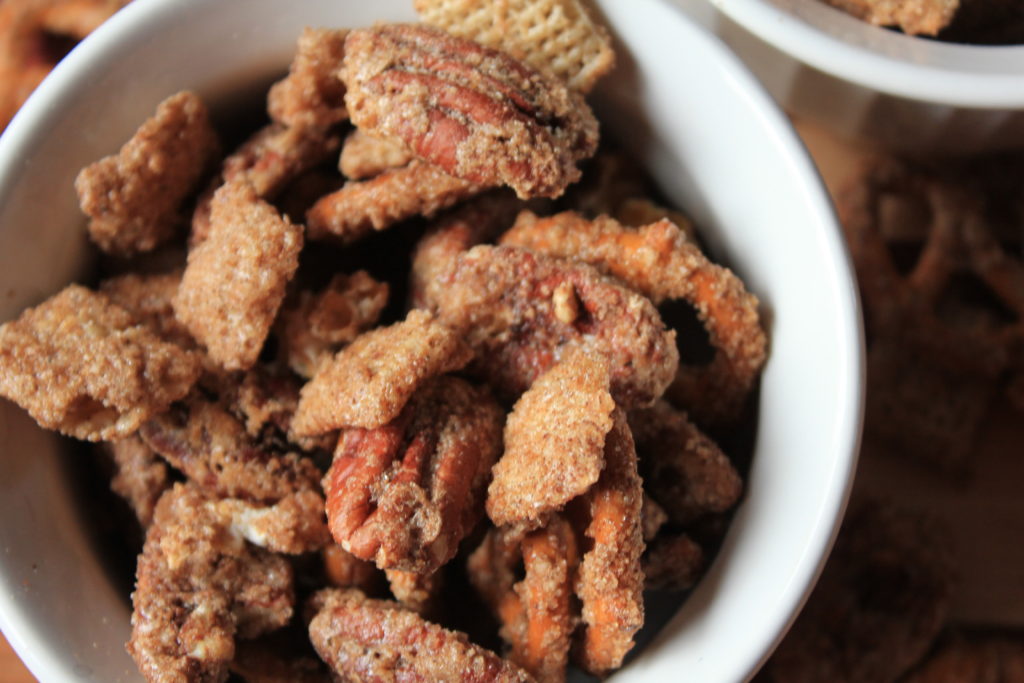 candied cinnamon snack mix
