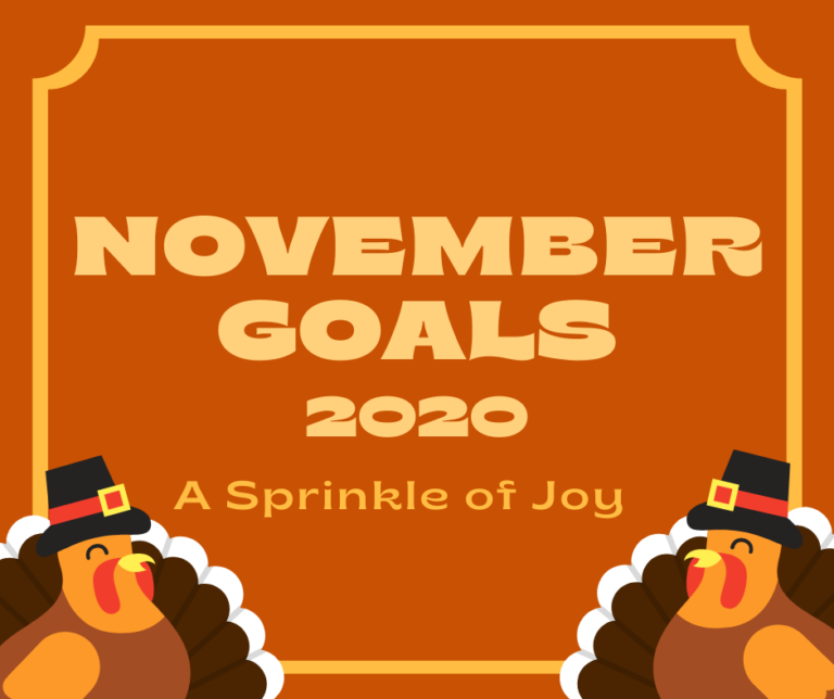 November Goals and October Recap {2020}