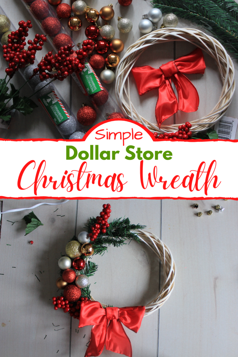 Simple Dollar Store DIY Christmas Wreath