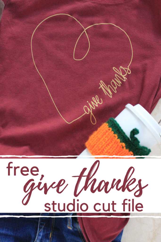 Give thanks Thanksgiving cut file.  Thanksgiving outfit ideas for women.  Free cut file for Thanksgiving shirt.
