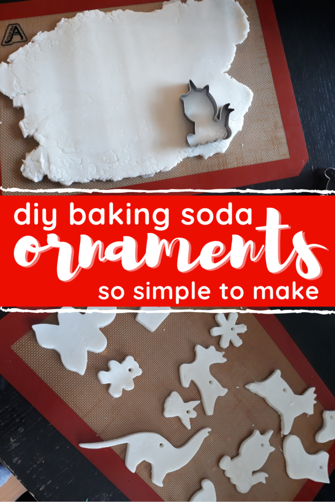 Simple DIY baking soda ornaments. Great for Christmas. Baking soda dough.