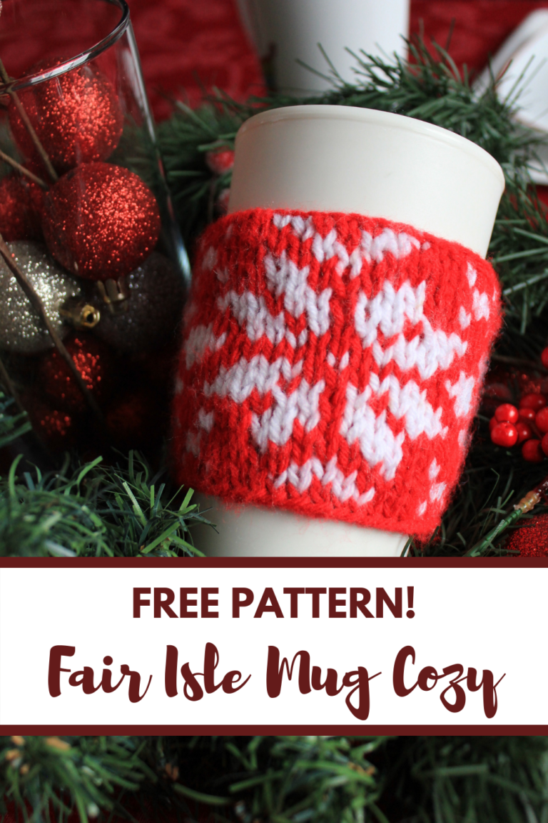 Fair Isle Mug Cozy Pattern
