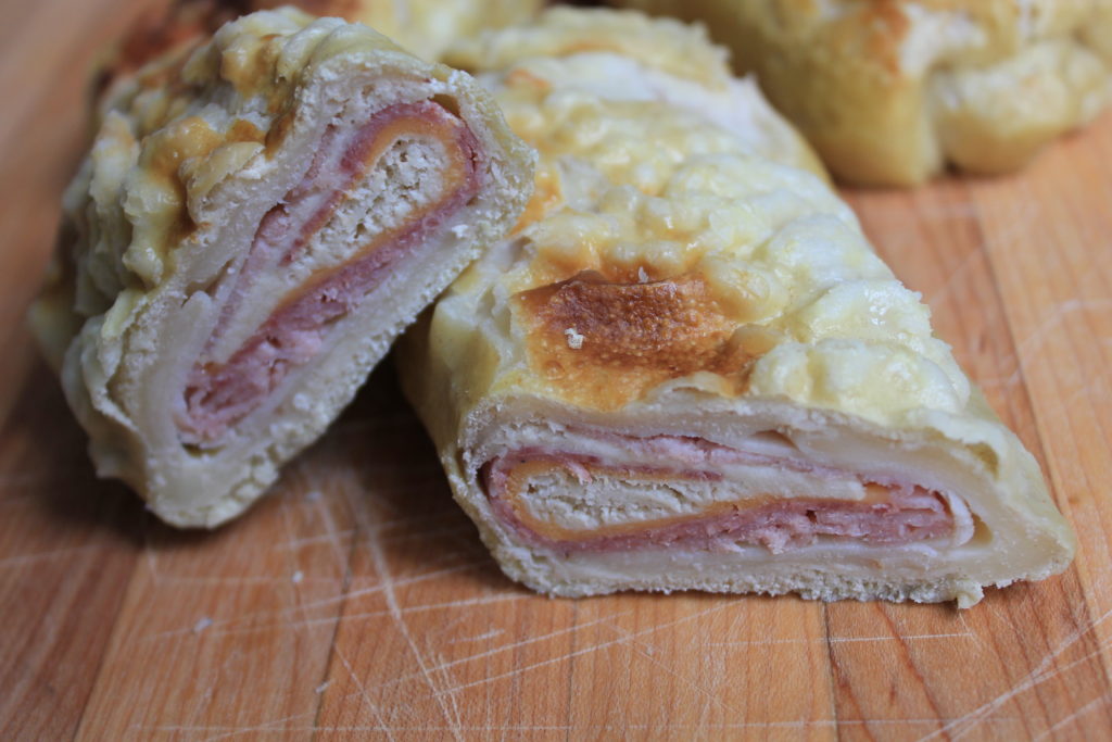 Individual pretzel stromboli 