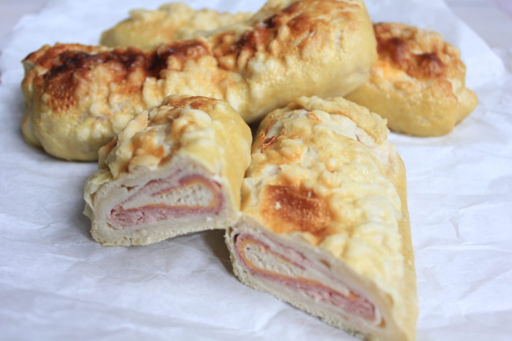 Individual pretzel stromboli 