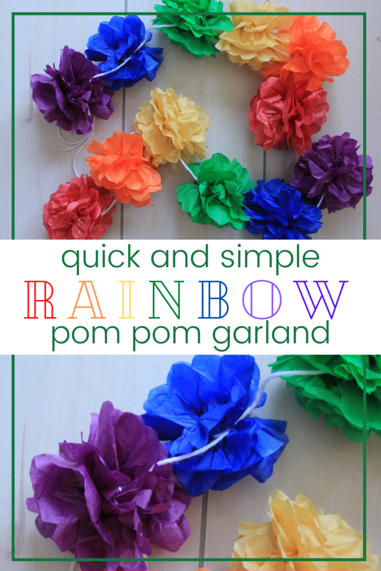 DIY Tissue Paper Pom Pom Garland
