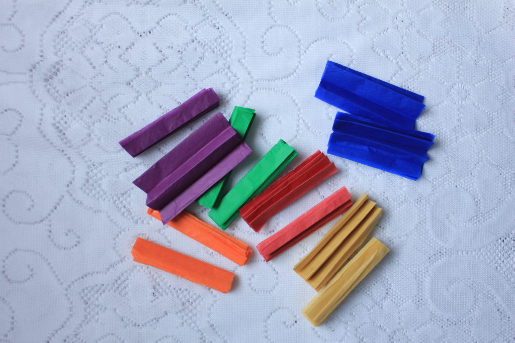 DIY tissue paper pom pom garland